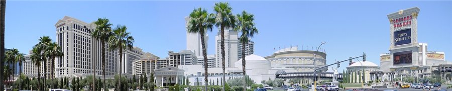 Panoramic view of Caesars Palace, Las Vegas