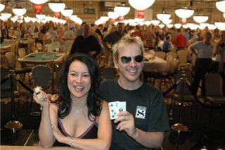 Jennifer Tilly and Phil Laak at a poker event