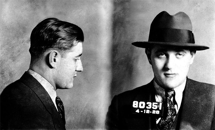 New York Police Department mugshot of Benjamin Siegel, 1928